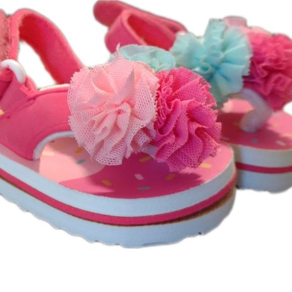 LittleGirl Size 4 Open Toe Sandals - Picture 1 of 5
